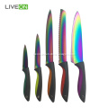 5 pcs Set Coating Kitchen Titanium Knife